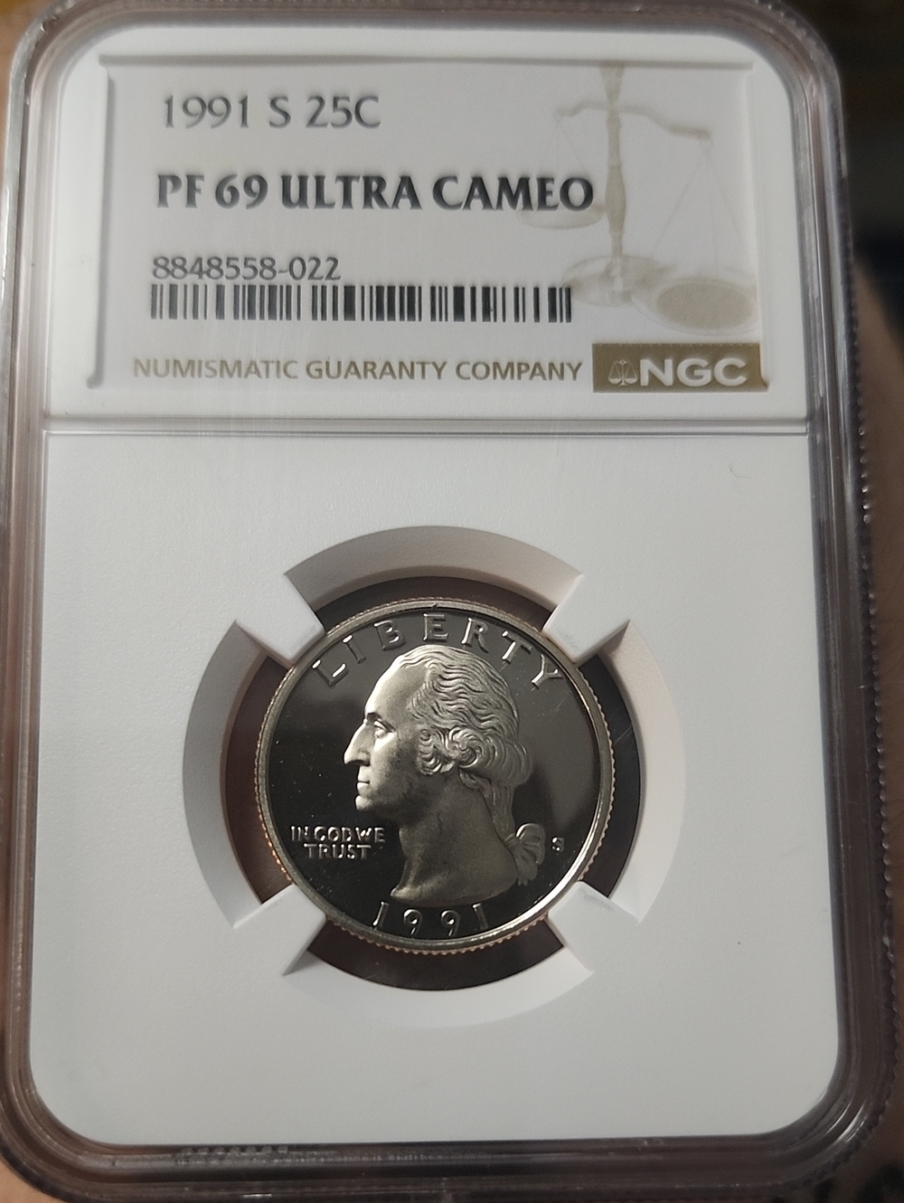 1991 S Washington Quarter PF69 Ultra Cameo NGC -